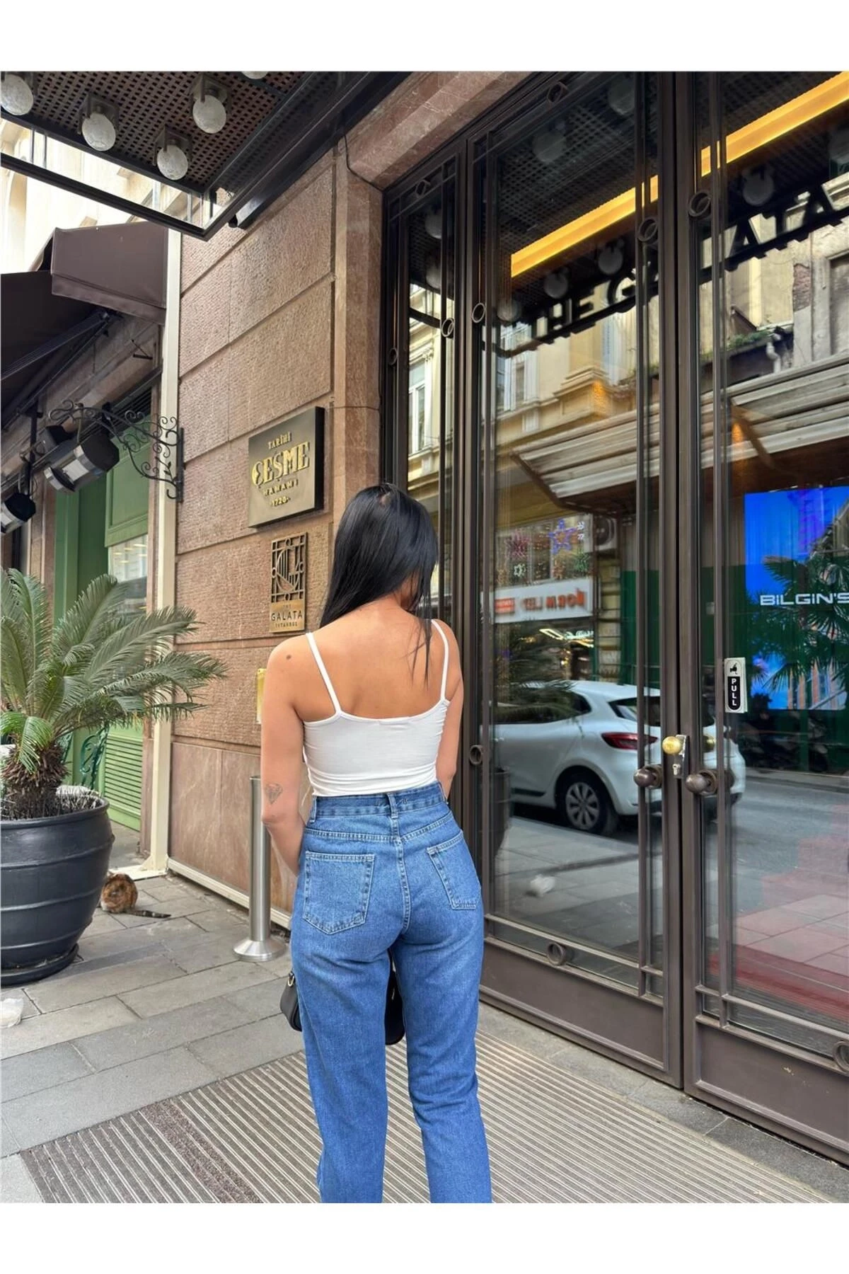 Kadın Ekru İp Askılı Viskon Badi Tişört