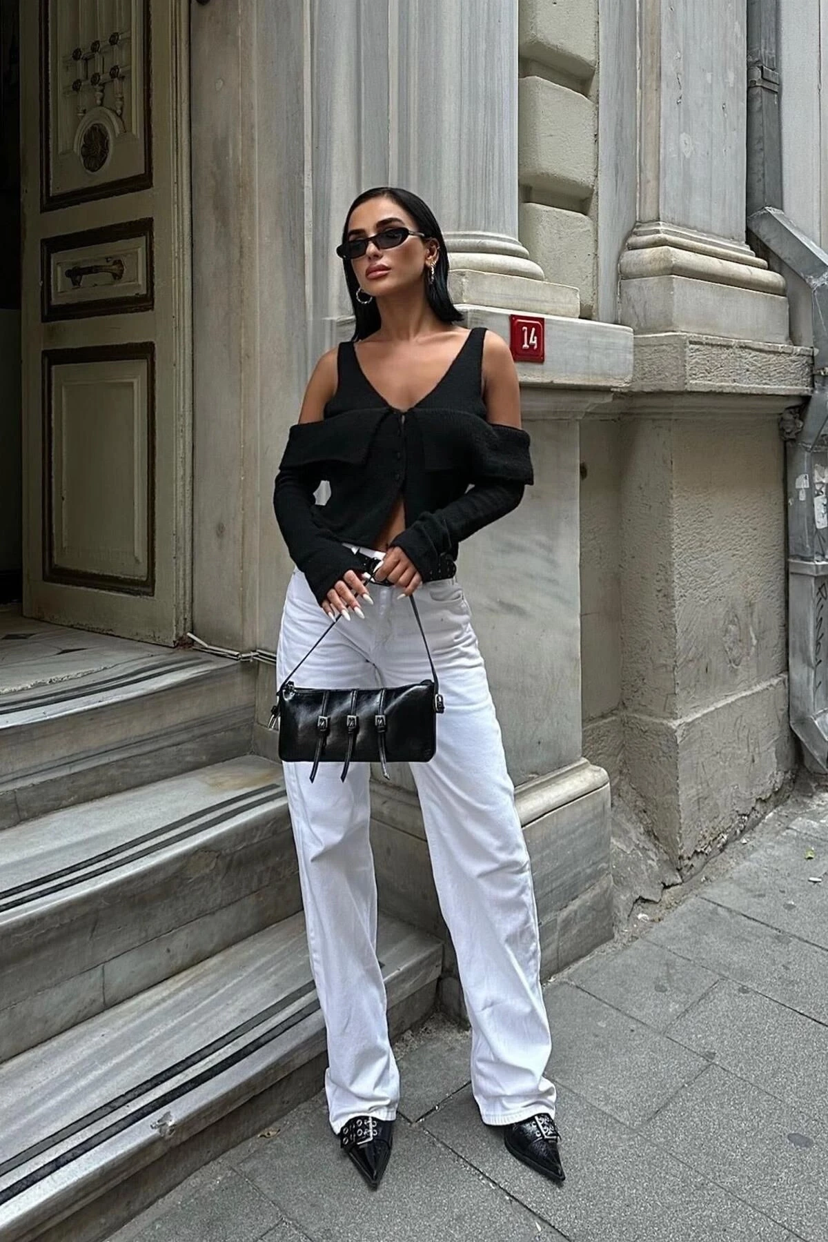 Kadın Haki Kruvaze Triko Kısa Hırka