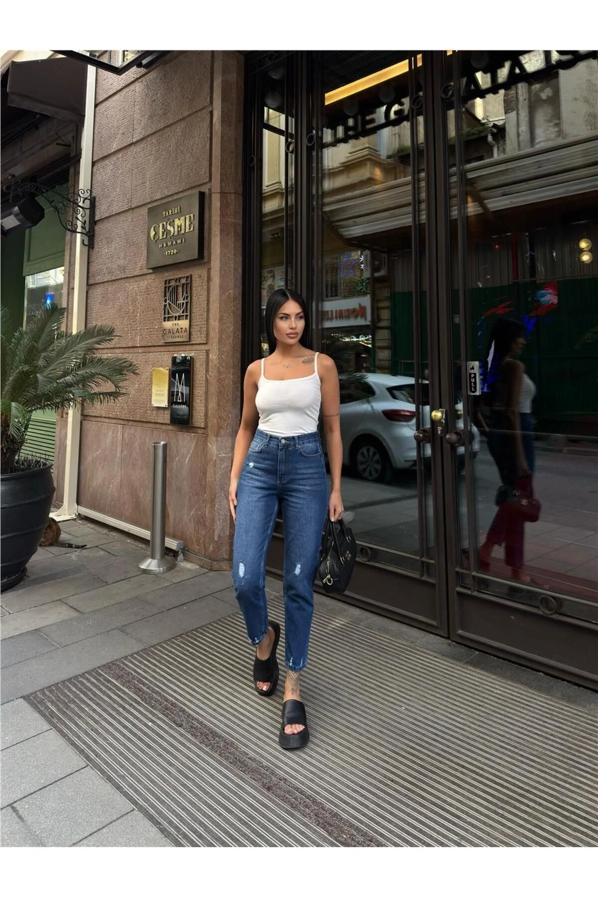 Kadın Kahve Bisiklet Yaka Uzun Kollu Parmak Geçmeli Viskon Badi Tişört