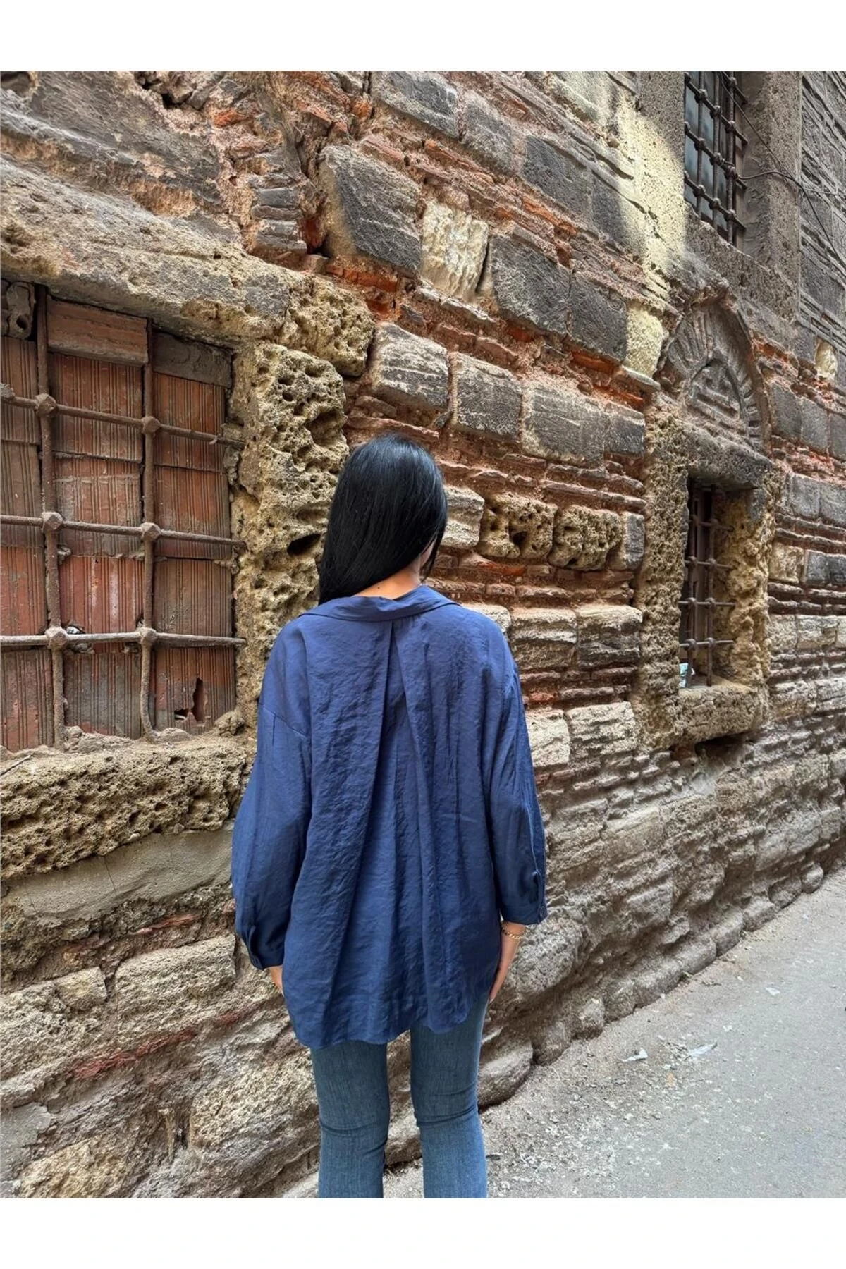 Lacı Pamuk Polyester Cepli Gömlek