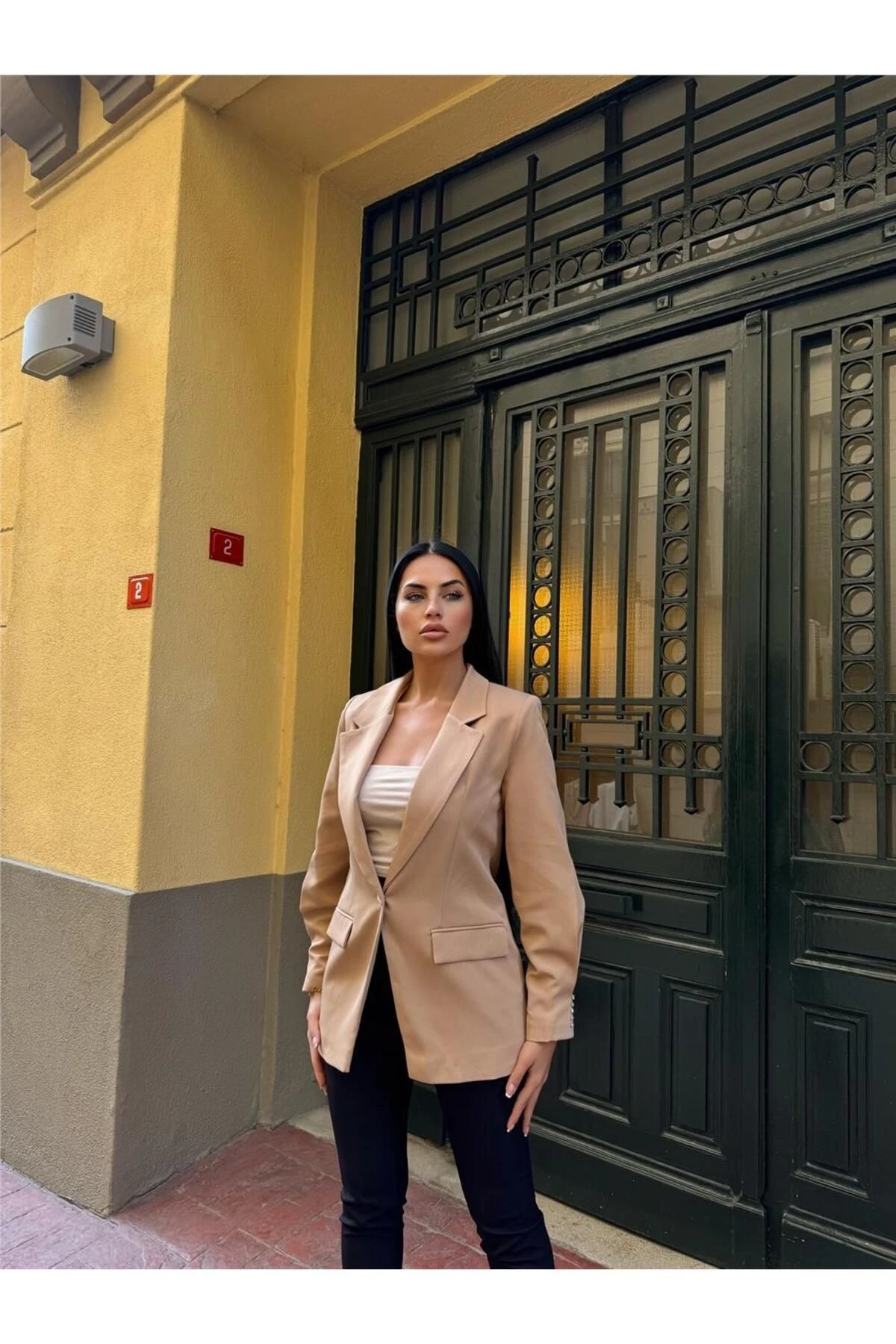 Taş Koton Viskon Kolu Taşlı Ceket