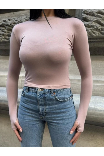 Kadın Siyah Kare Yaka Kısa Kollu Viskon Badi Tişört