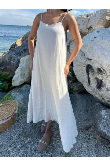 Taş Askılı Midi Hafif Elbise